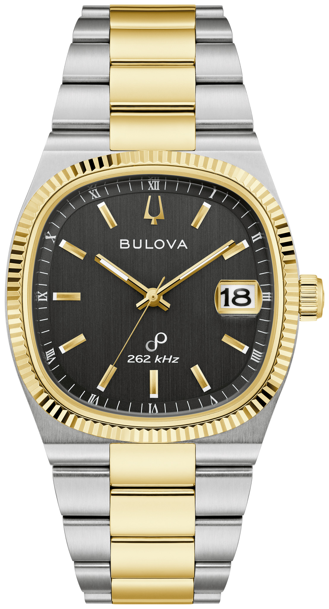 Black Dial Stainless Steel Bracelet Super Seville 98B458 | Bulova